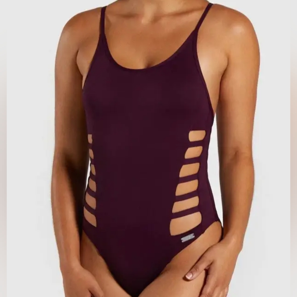 Gymshark One Piece Swimsuit Purple/Plum Large - Picture 2 of 10